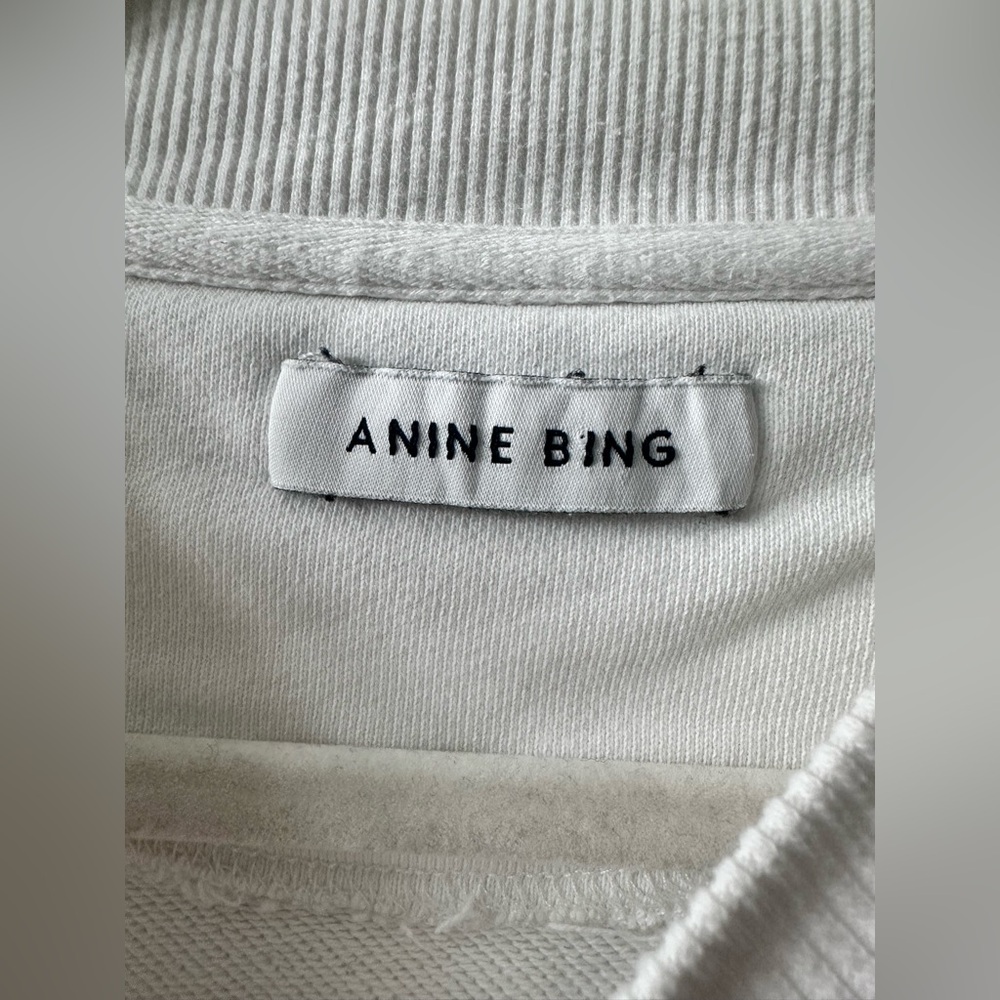 ANINE BING  Jaci Sweatshirt Rio De Janeiro in Cream - Picture 5 of 7